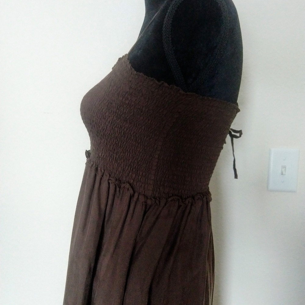 JCrew brown silk maxi dress - Picture 4 of 8